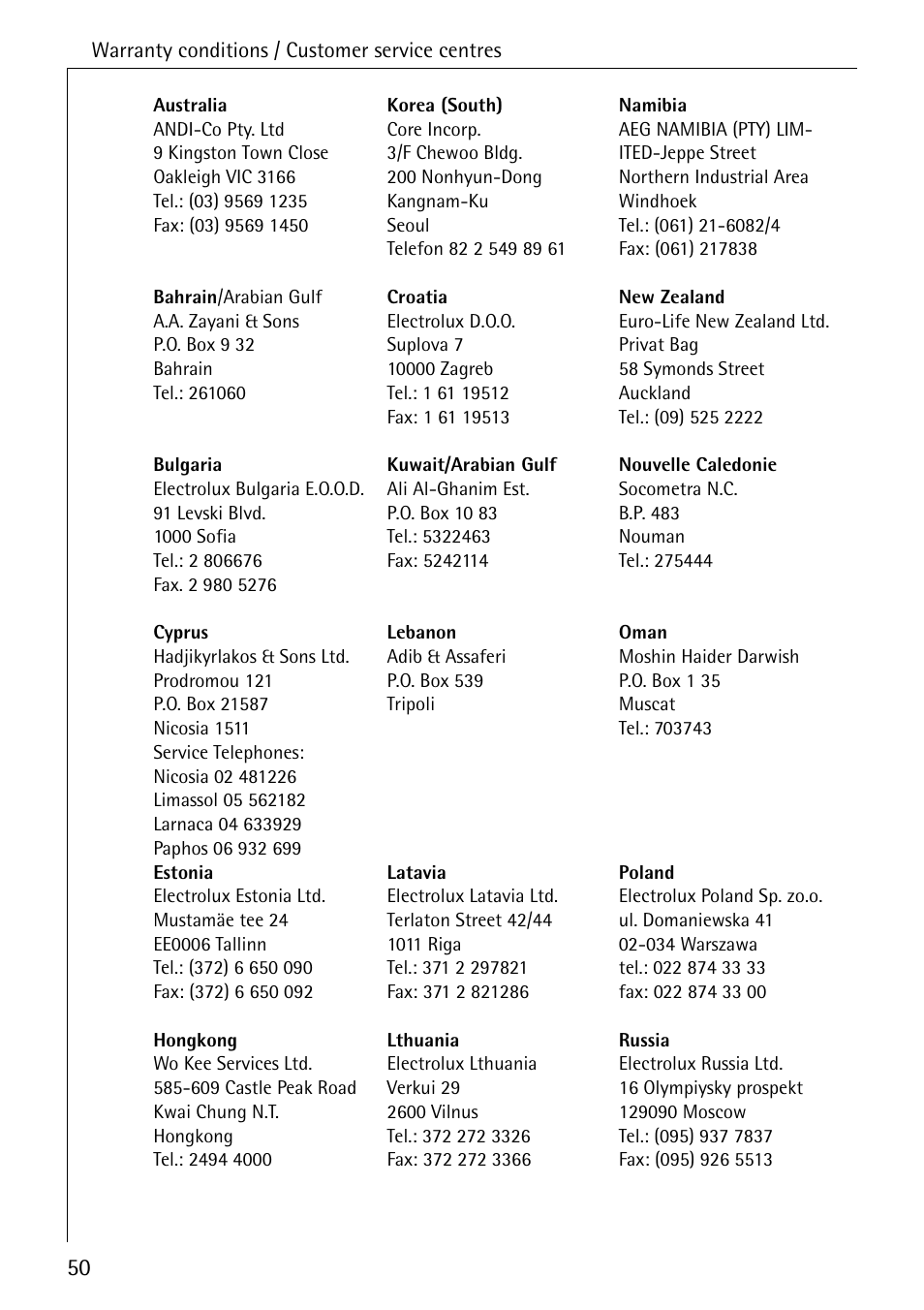 AEG KO-LAVAMAT 72640 User Manual | Page 50 / 56