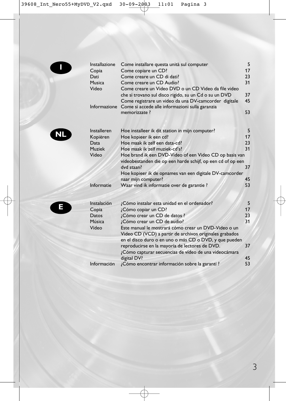 Inl e | Philips Unidad interna User Manual | Page 3 / 56