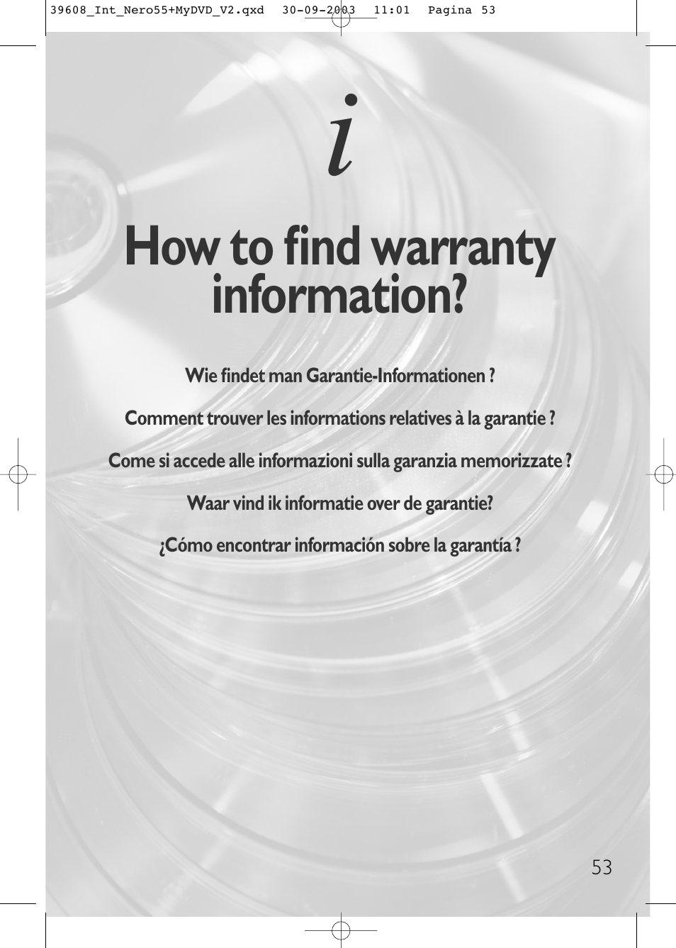 How to find warranty information | Philips Unidad interna User Manual | Page 53 / 56