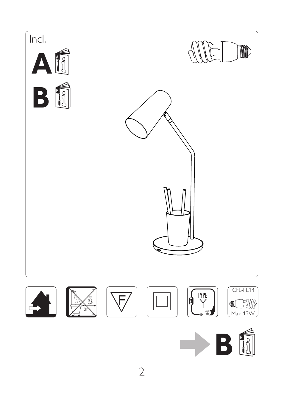 A i b i | Philips myHomeOffice Lámpara de mesa User Manual | Page 2 / 4