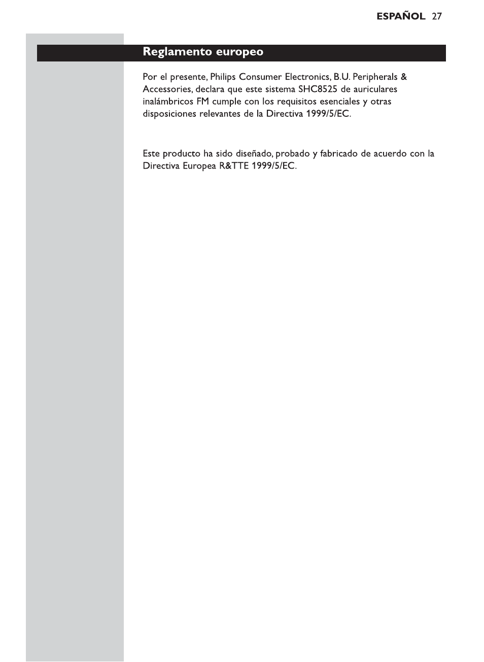 Philips Auriculares Hi-Fi inalámbricos User Manual | Page 11 / 14