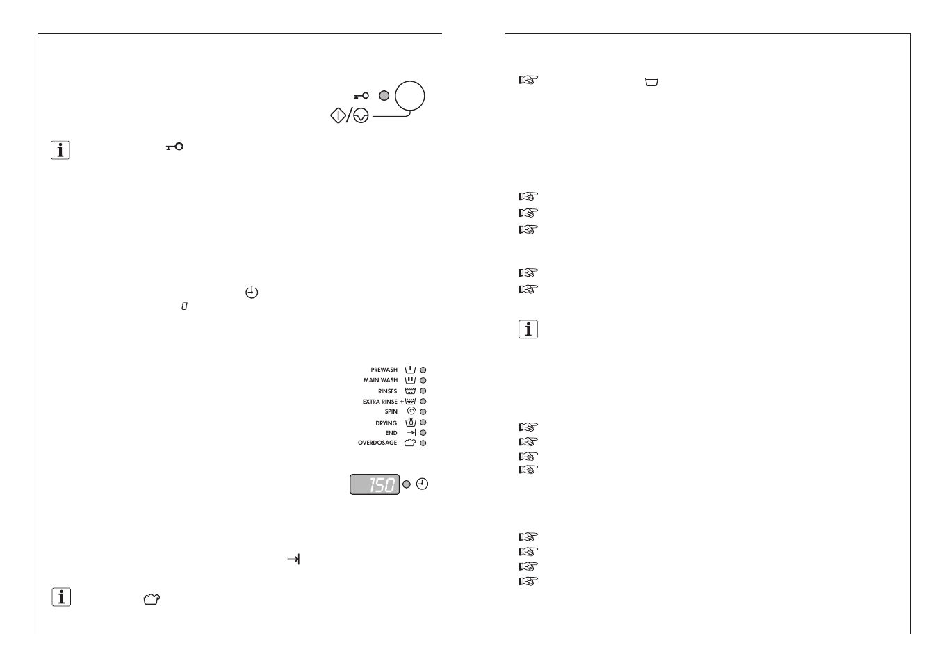 Automatic washing and drying, Non-stop programme), Starting the programme | Programme progress display, Display, At the end of the programme | AEG LAVAMAT 14800 User Manual | Page 15 / 26