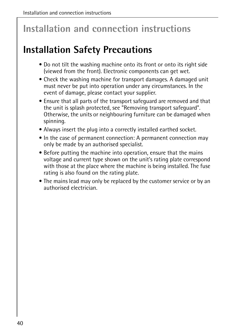 AEG KO-LAVAMAT 70630 User Manual | Page 40 / 56