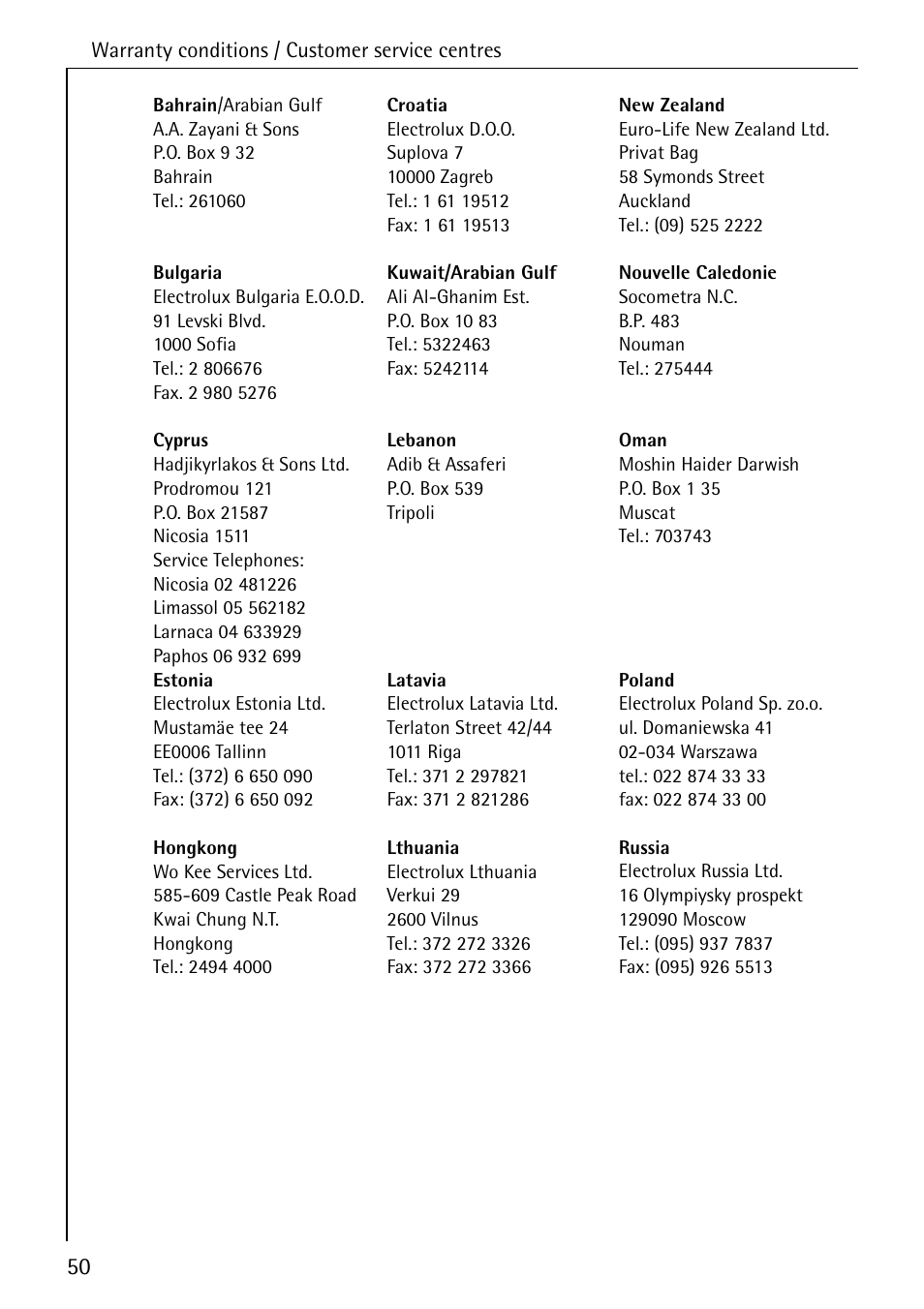 AEG KO-LAVAMAT 70630 User Manual | Page 50 / 56
