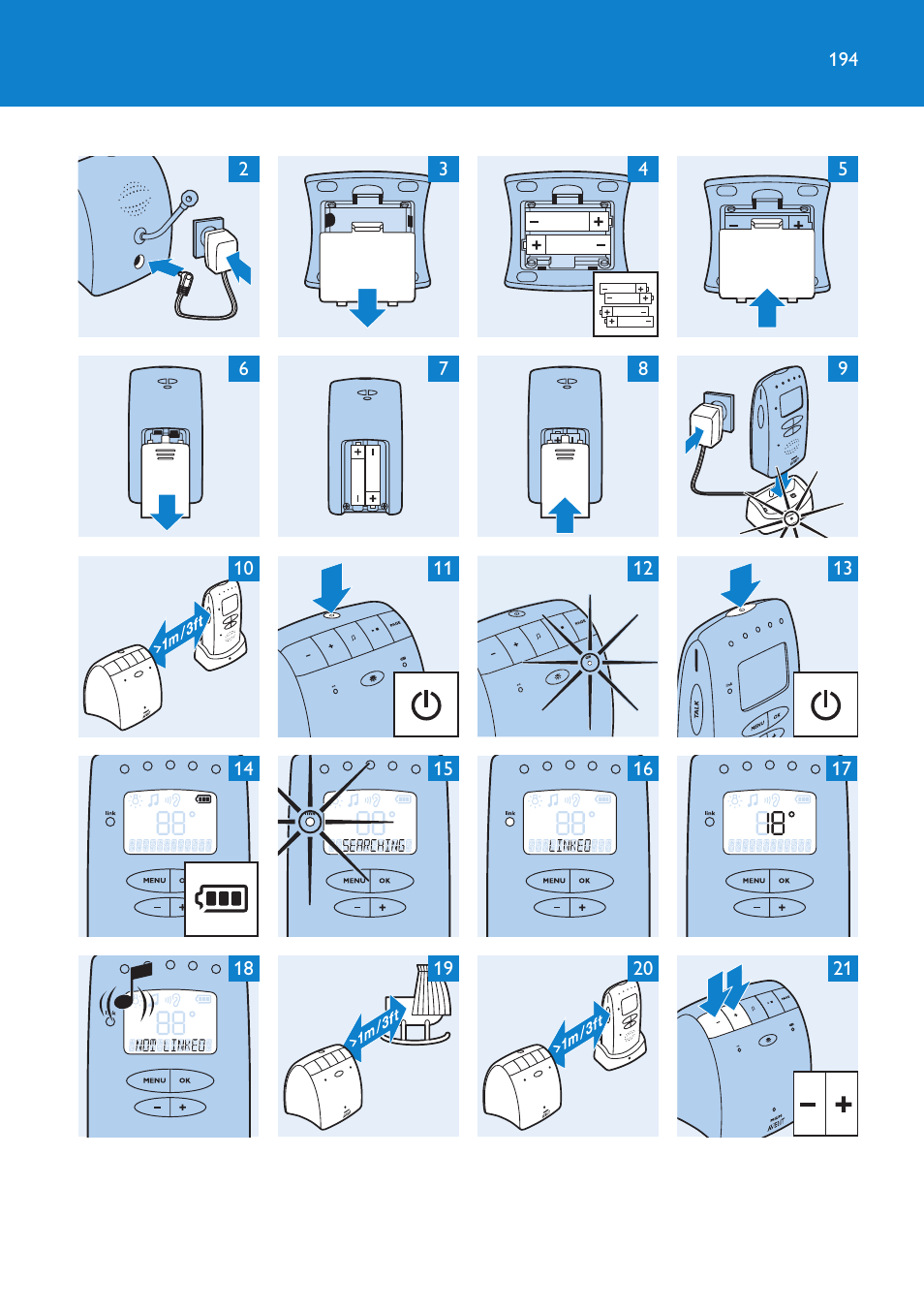 Philips AVENT Vigilabebés DECT User Manual | Page 194 / 196