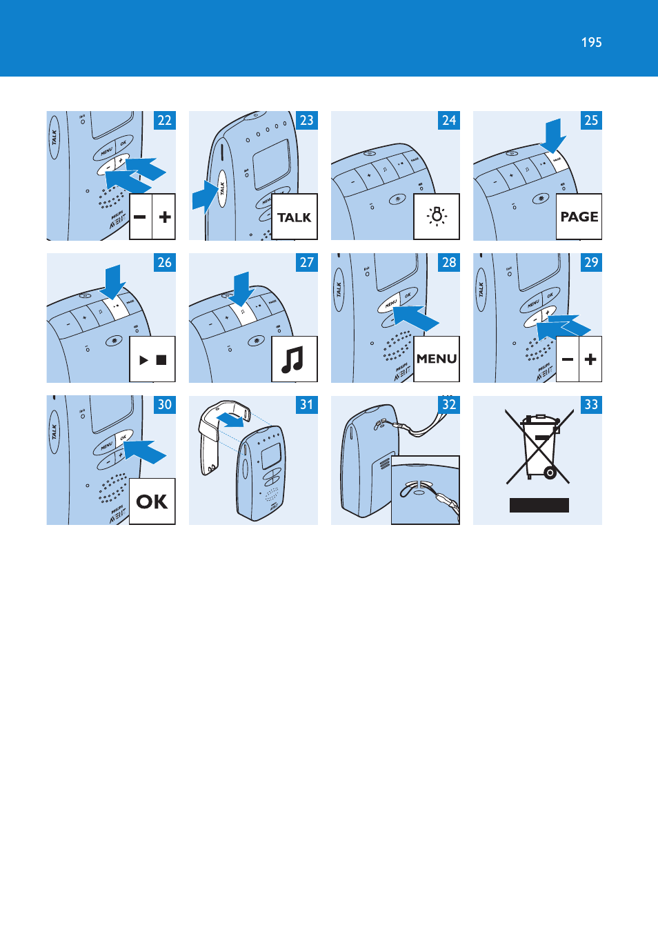 Philips AVENT Vigilabebés DECT User Manual | Page 195 / 196