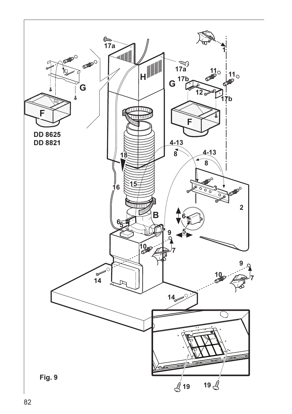 Bg h | AEG DD 8695 User Manual | Page 21 / 23