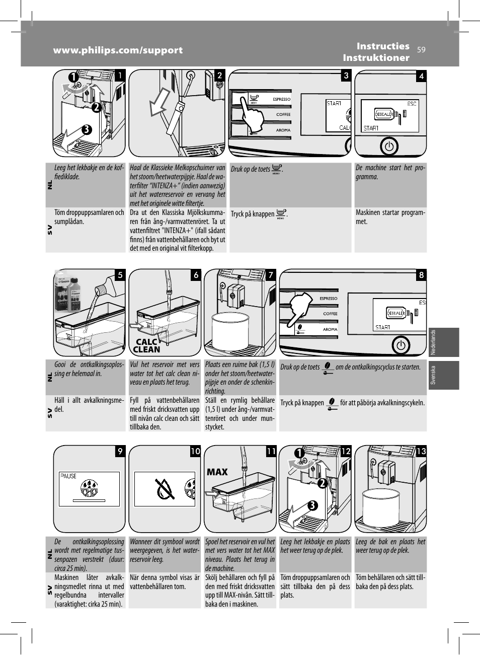 Philips Saeco Minuto Cafetera expreso súper automática User Manual | Page 59 / 96