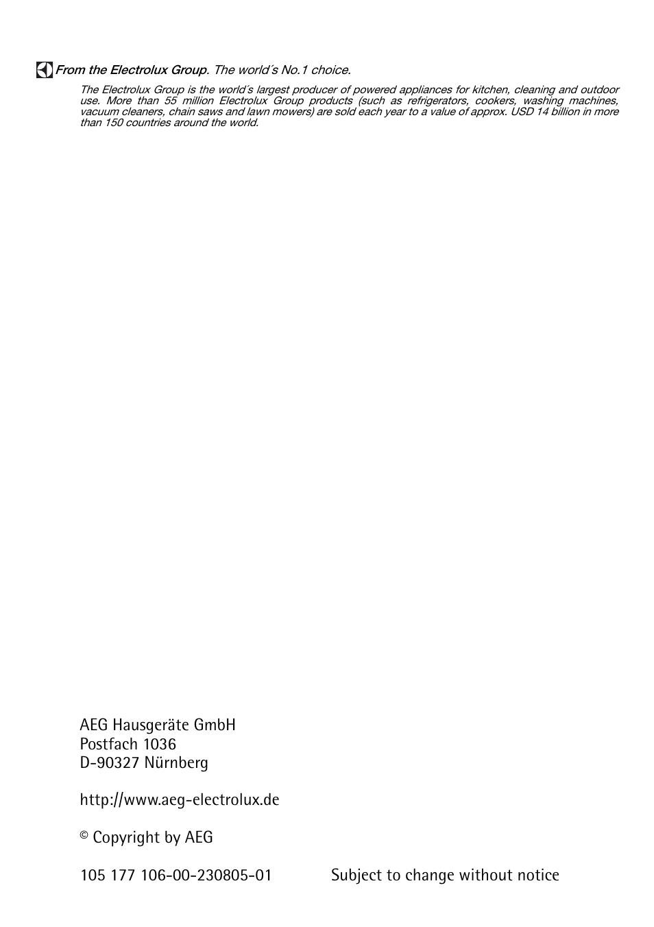 AEG LAVAMAT 60810 User Manual | Page 40 / 40