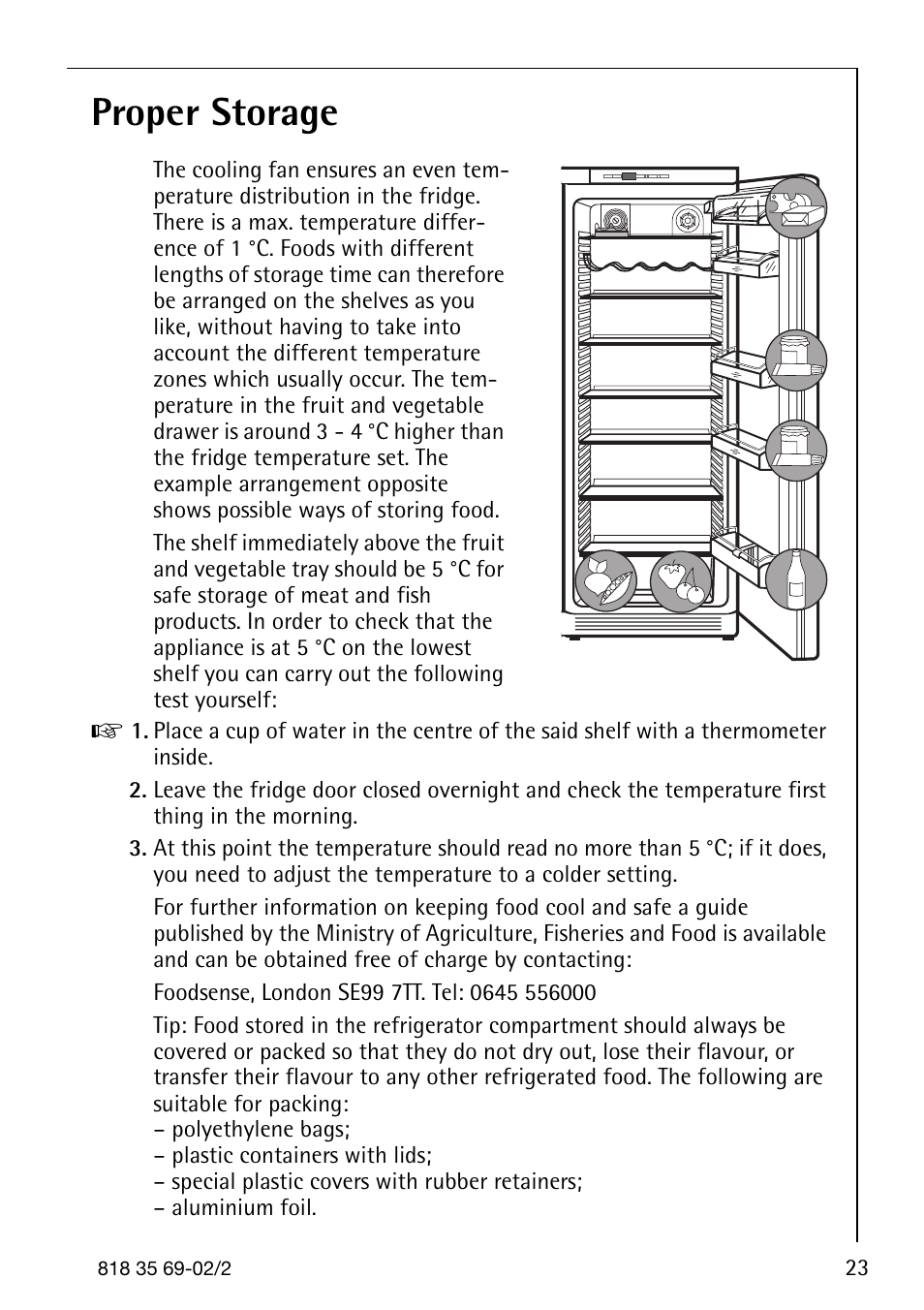 Proper storage | AEG SANTO 72358 KA3 User Manual | Page 23 / 64