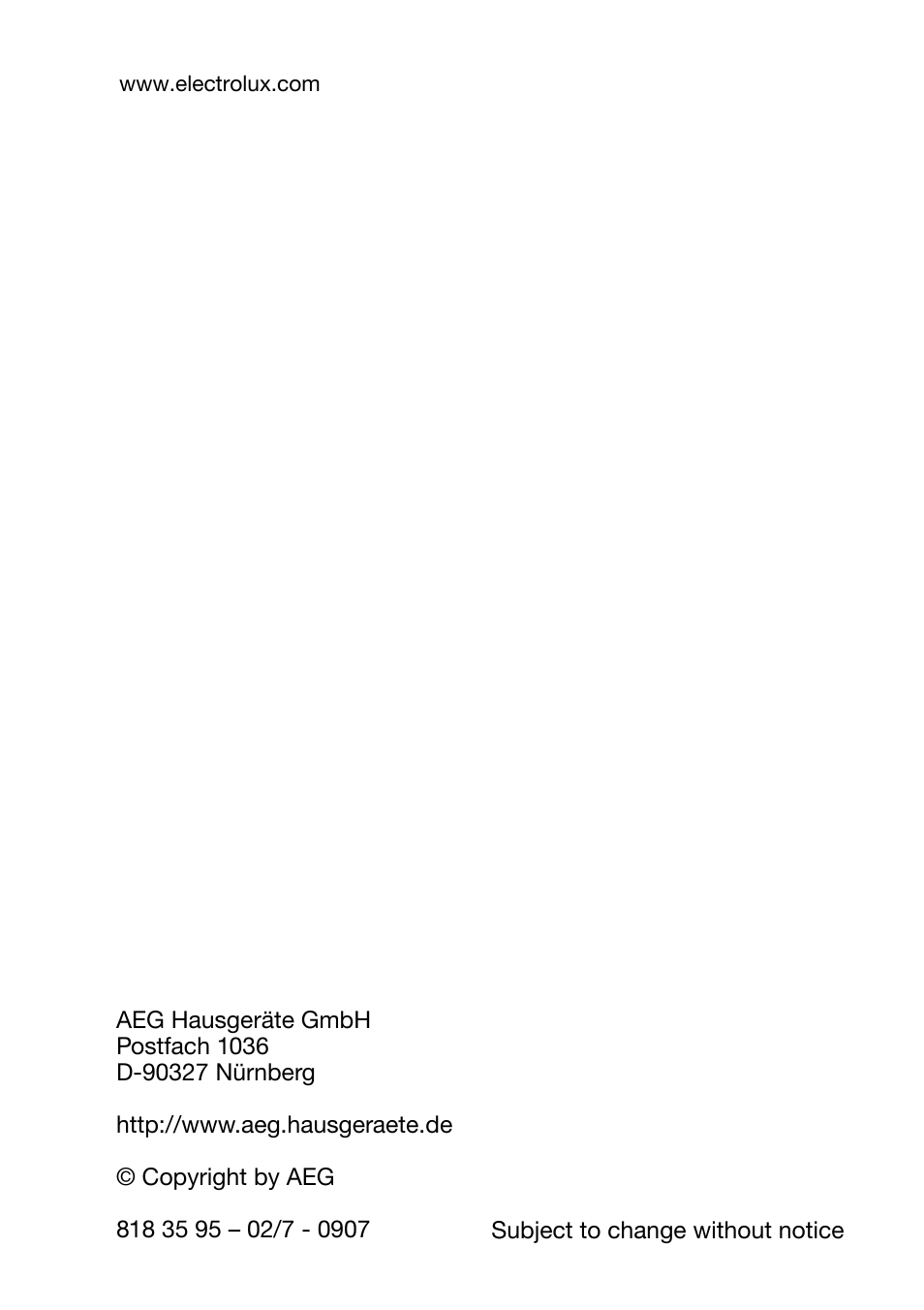 AEG SANTO 72358 KA3 User Manual | Page 64 / 64