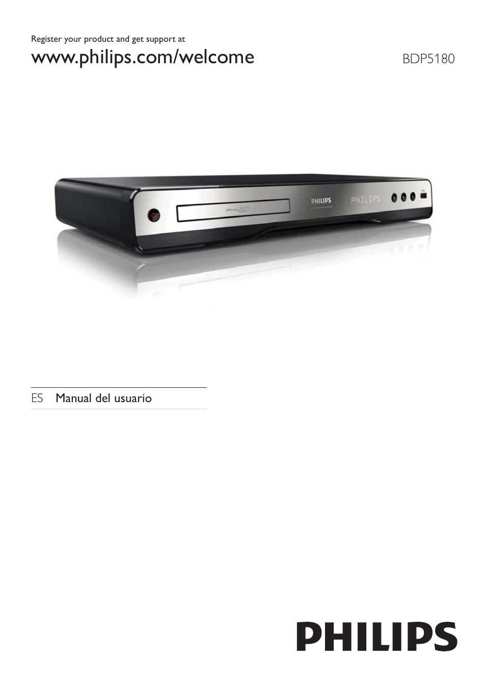 Philips 5000 series Reproductor de Blu-ray Disc User Manual | 55 pages