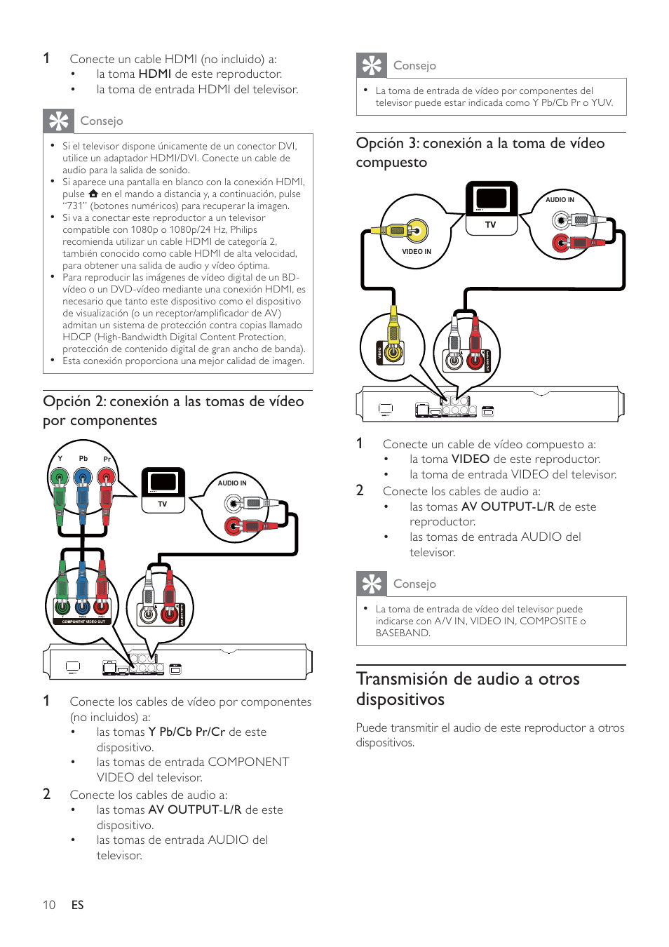 Philips 5000 series Reproductor de Blu-ray Disc User Manual | Page 10 / 55