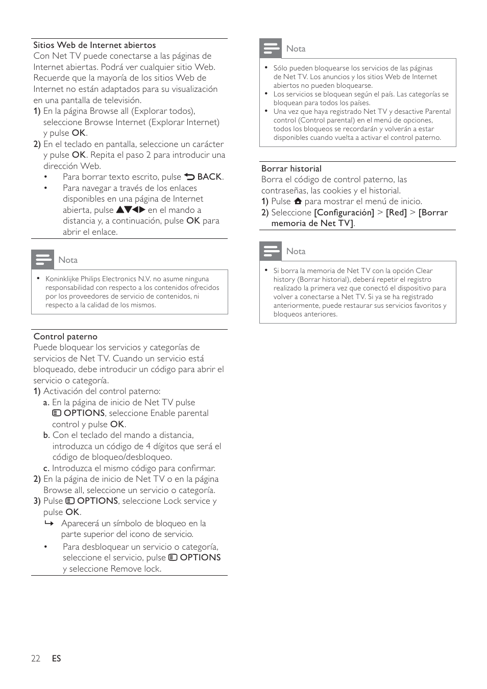 Philips 5000 series Reproductor de Blu-ray Disc User Manual | Page 22 / 55