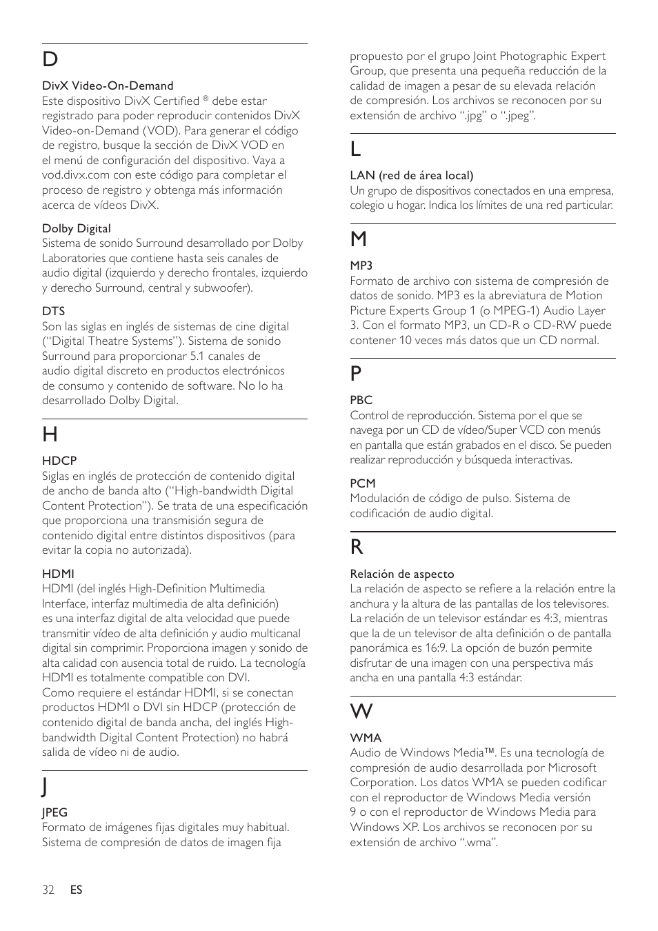 Philips 5000 series Reproductor de Blu-ray Disc User Manual | Page 32 / 55