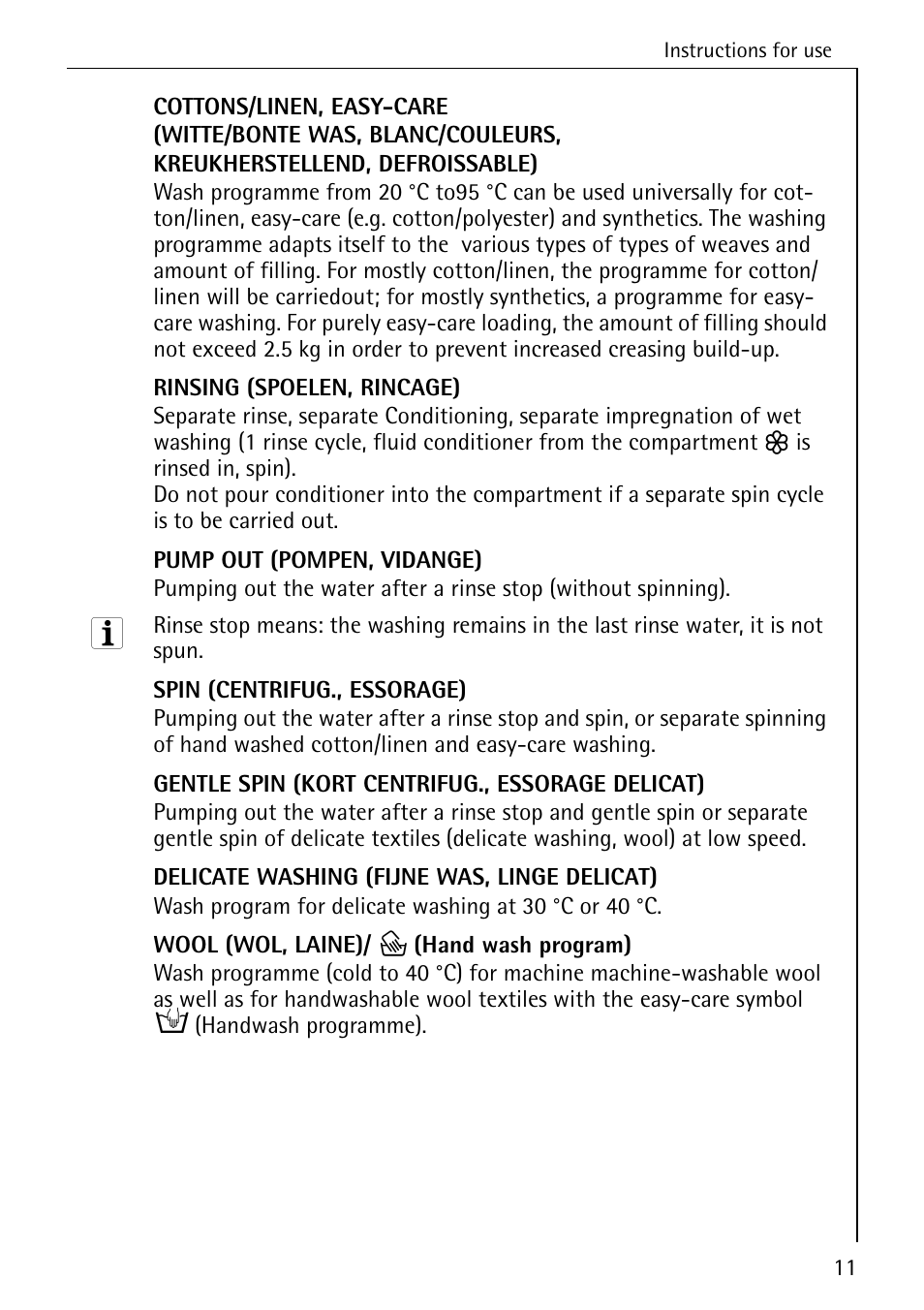AEG OKO-LAVAMAT 84760 User Manual | Page 11 / 64