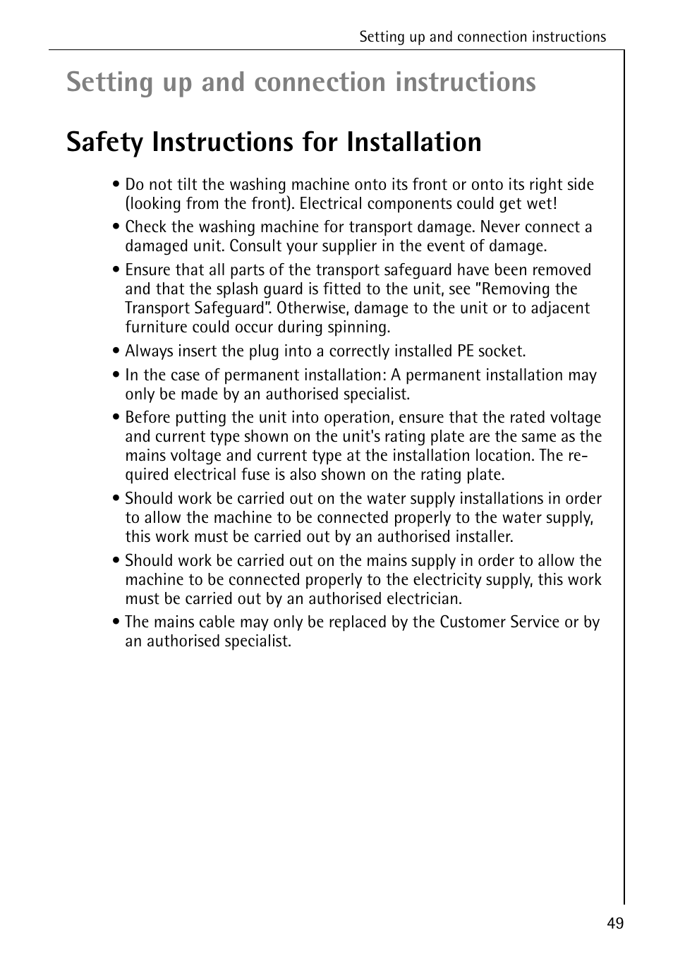 AEG OKO-LAVAMAT 84760 User Manual | Page 49 / 64