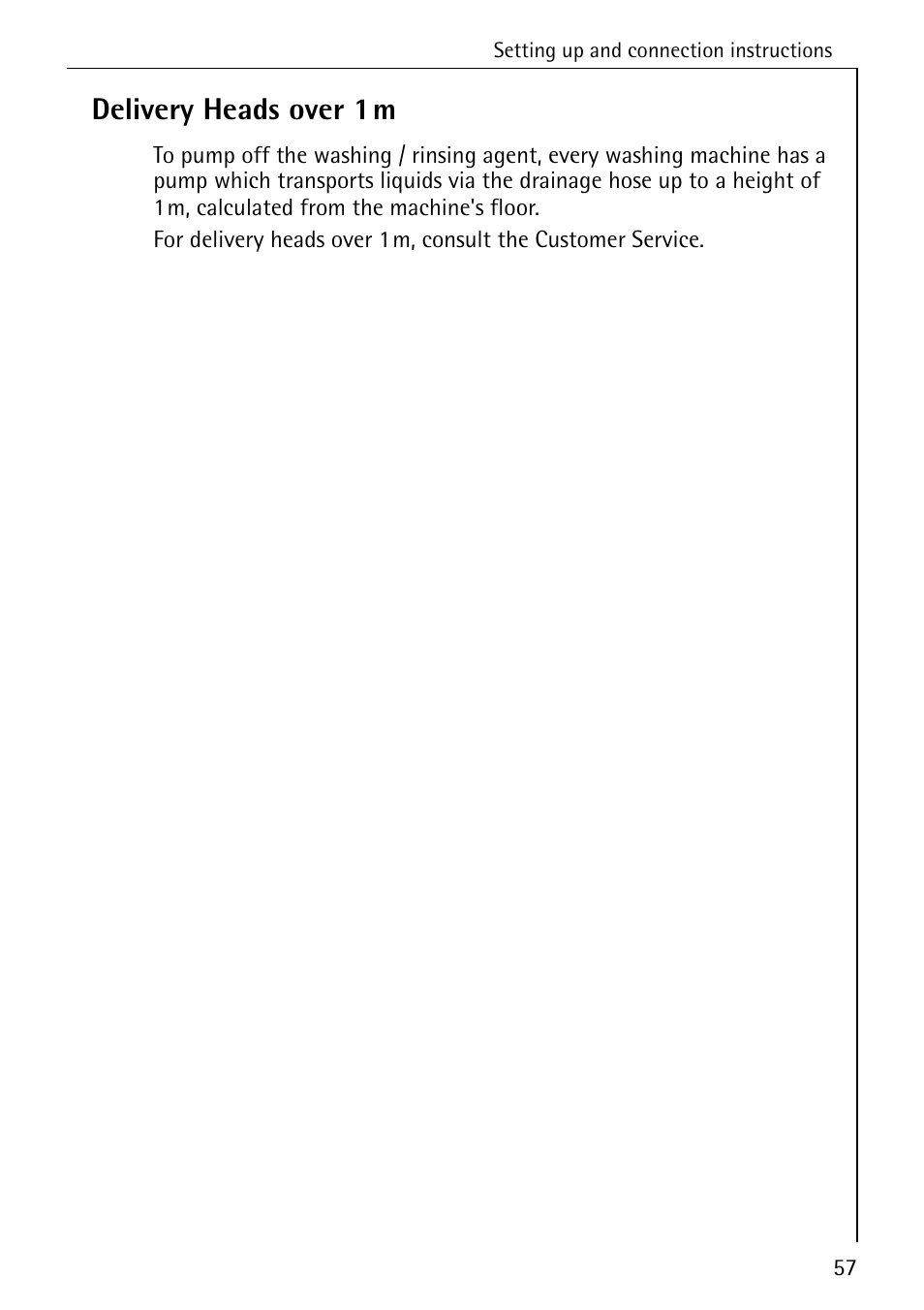 Delivery heads over 1m | AEG OKO-LAVAMAT 84760 User Manual | Page 57 / 64