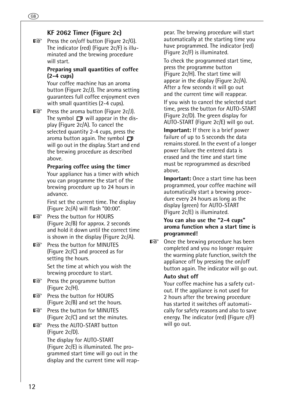 AEG KF 2061 AROMA User Manual | Page 7 / 10