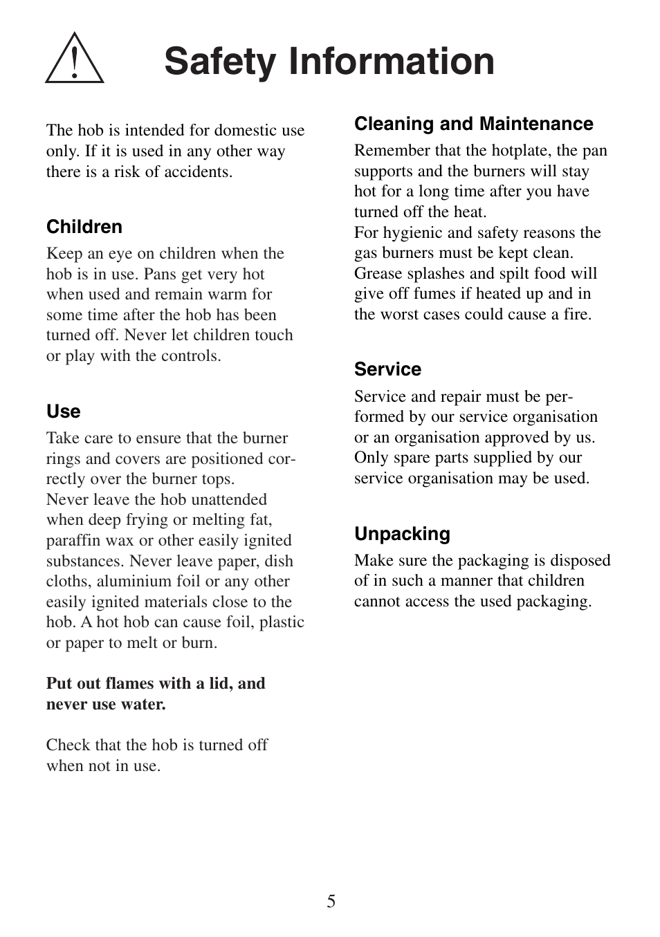 Safety information | AEG FM 6300G-AN User Manual | Page 5 / 32