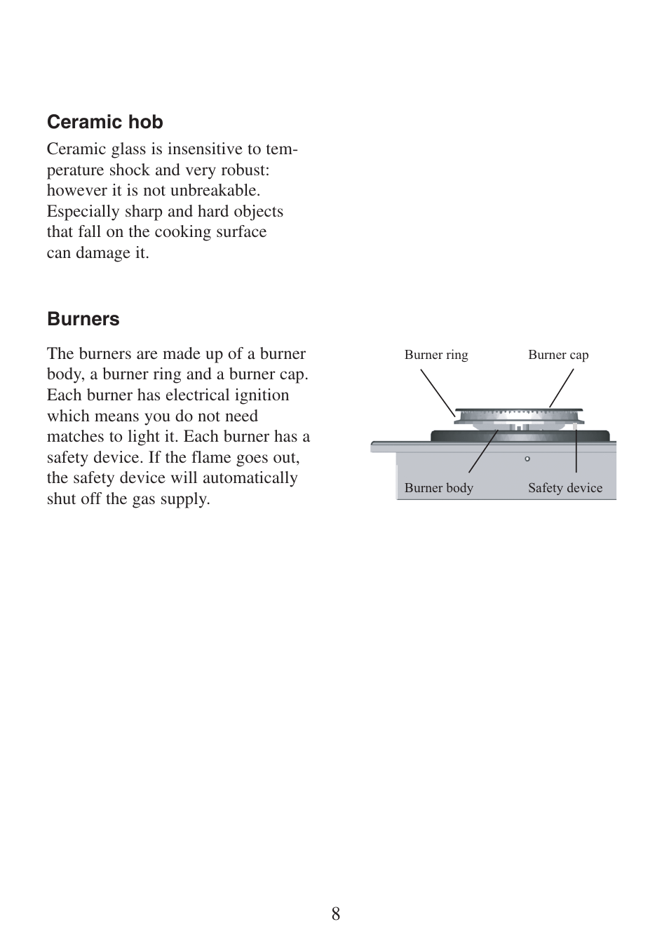 Ceramic hob burners | AEG FM 6300G-AN User Manual | Page 8 / 32