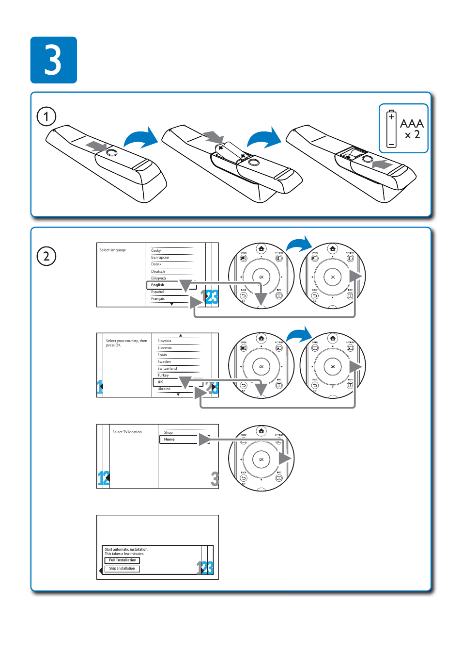 Aaa x 2 | Philips TV LCD User Manual | Page 5 / 11