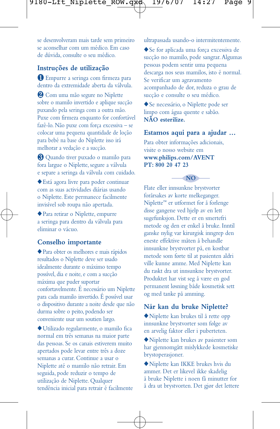 Philips AVENT Niplette User Manual | Page 9 / 14