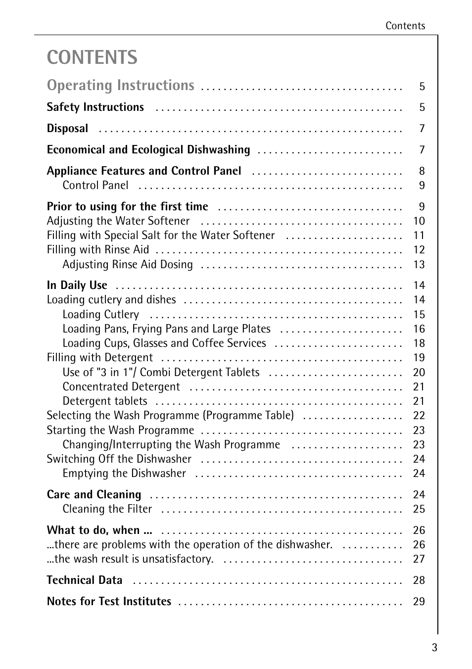 AEG FAVORIT 33060 I User Manual | Page 3 / 40