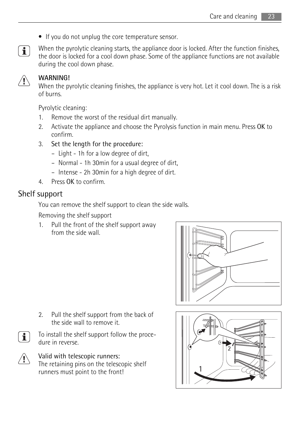 Shelf support | AEG BP8314001 User Manual | Page 23 / 32