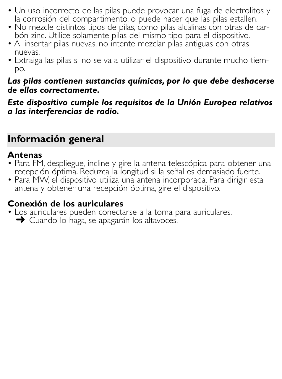 Philips Radio portátil User Manual | Page 5 / 9