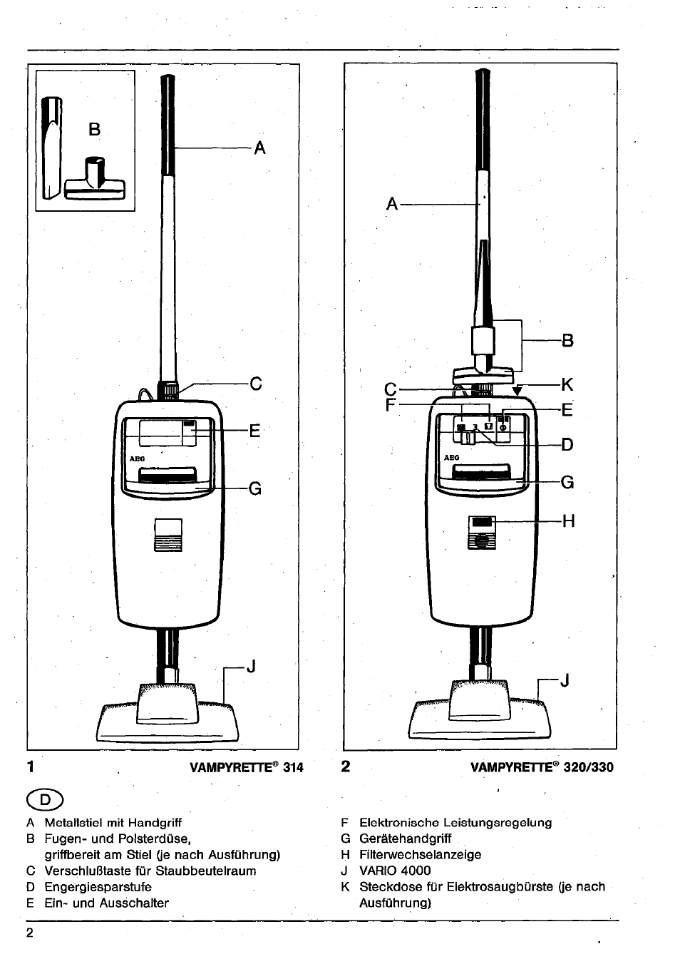 AEG VAMPYRETTE 330 User Manual | Page 6 / 10