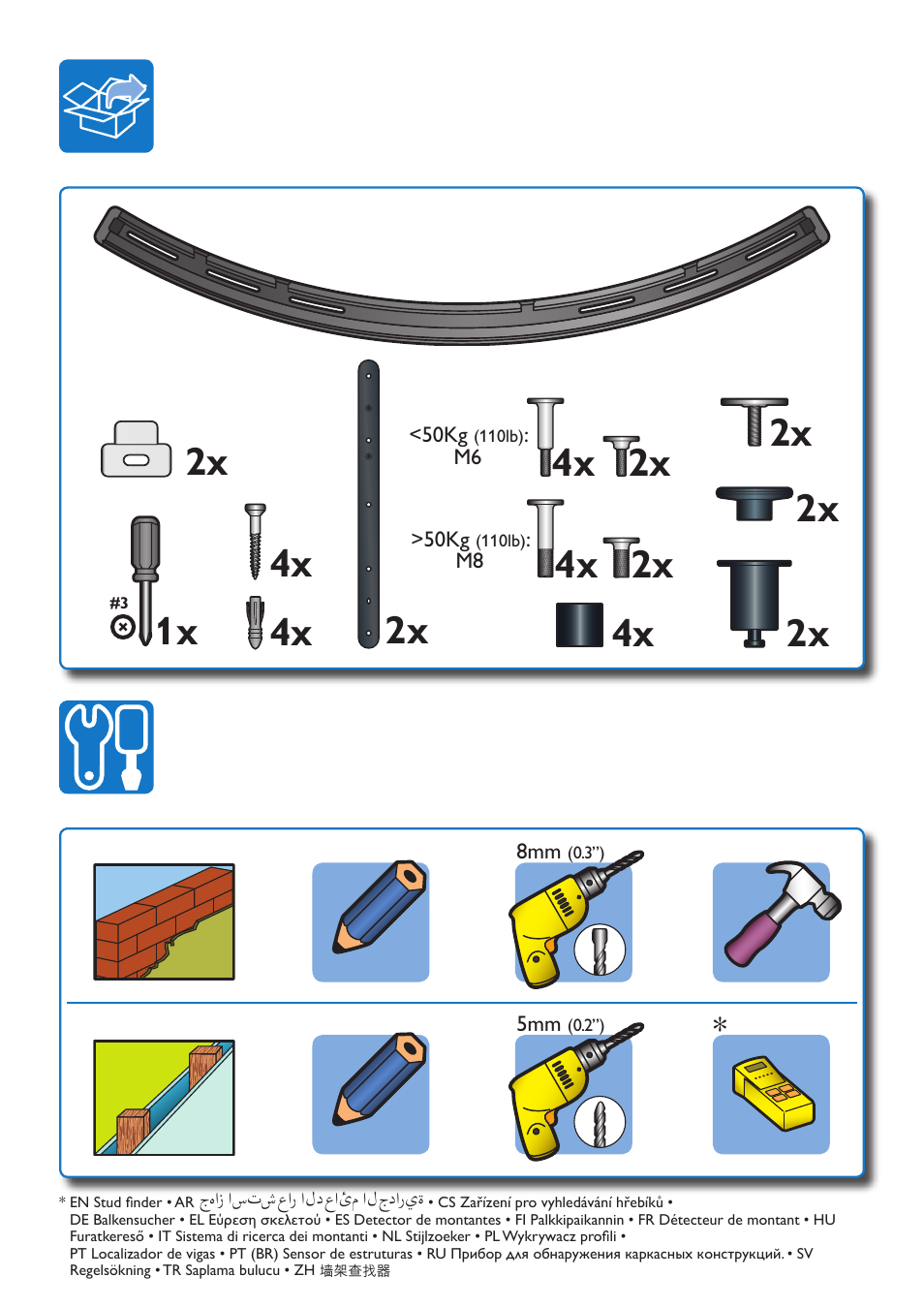 Philips Sist. montaje en pared para LCD User Manual | Page 10 / 20