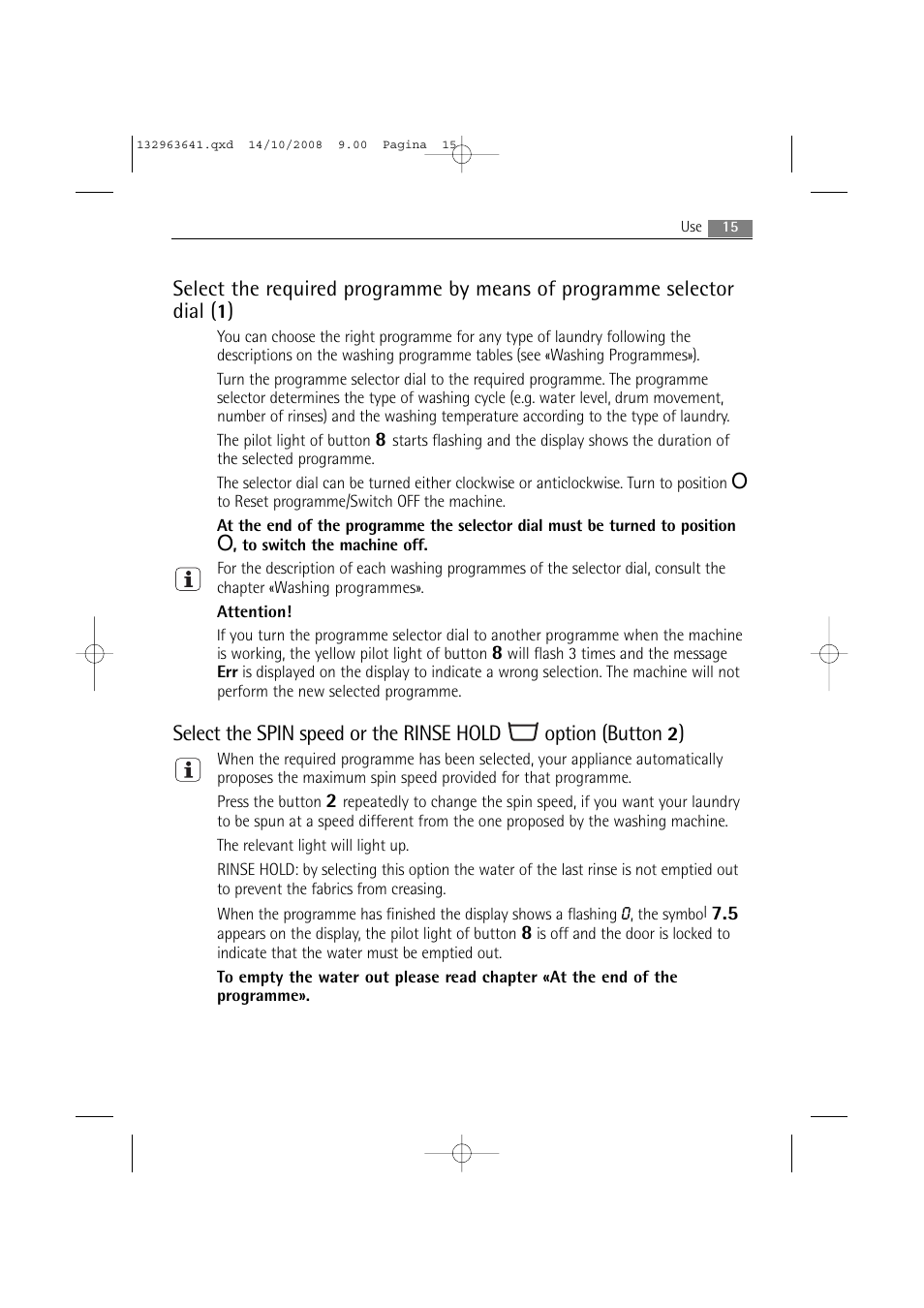 AEG LAVAMAT 76650 User Manual | Page 15 / 48