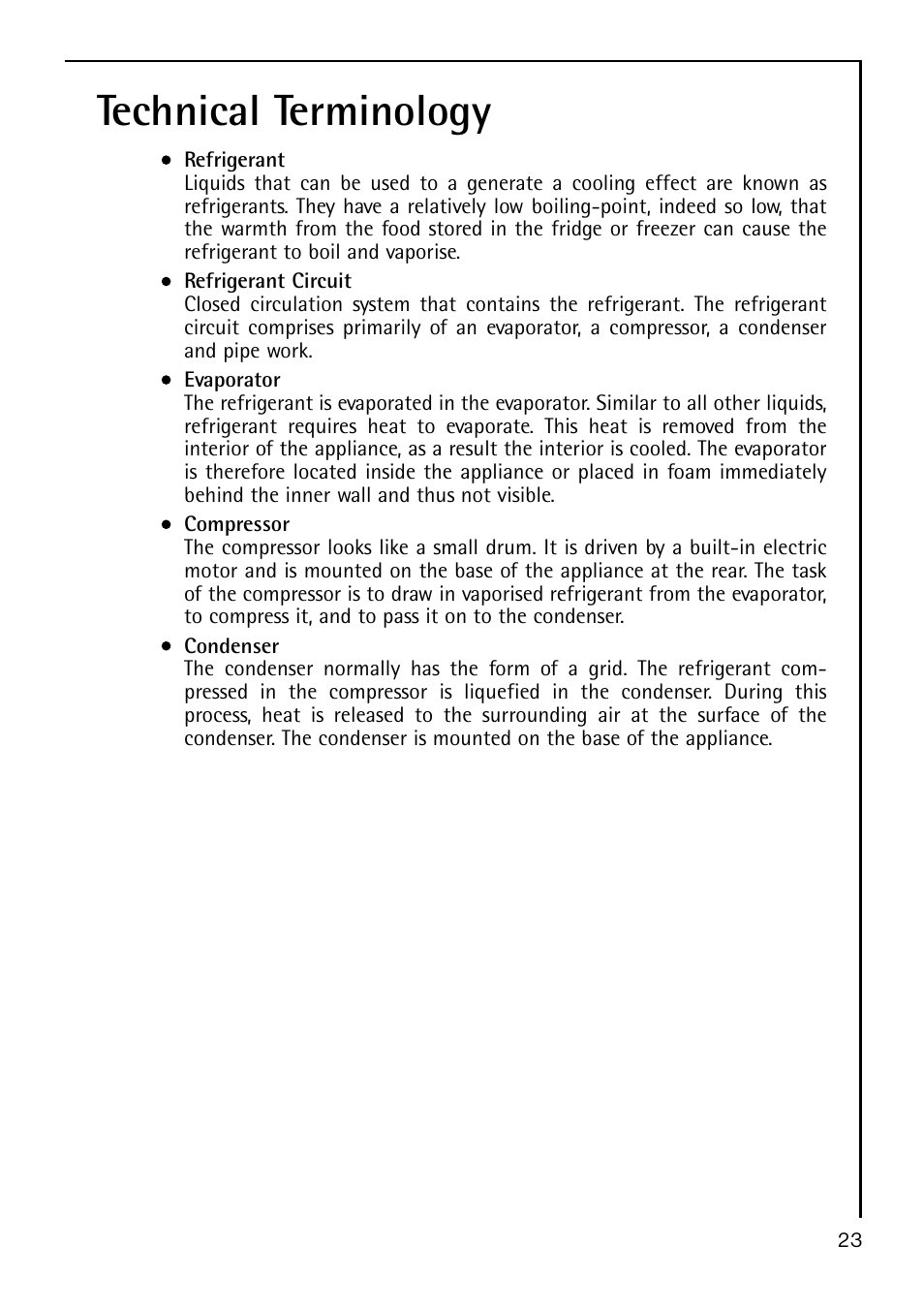 Technical terminology | AEG S 60150 TK User Manual | Page 23 / 28
