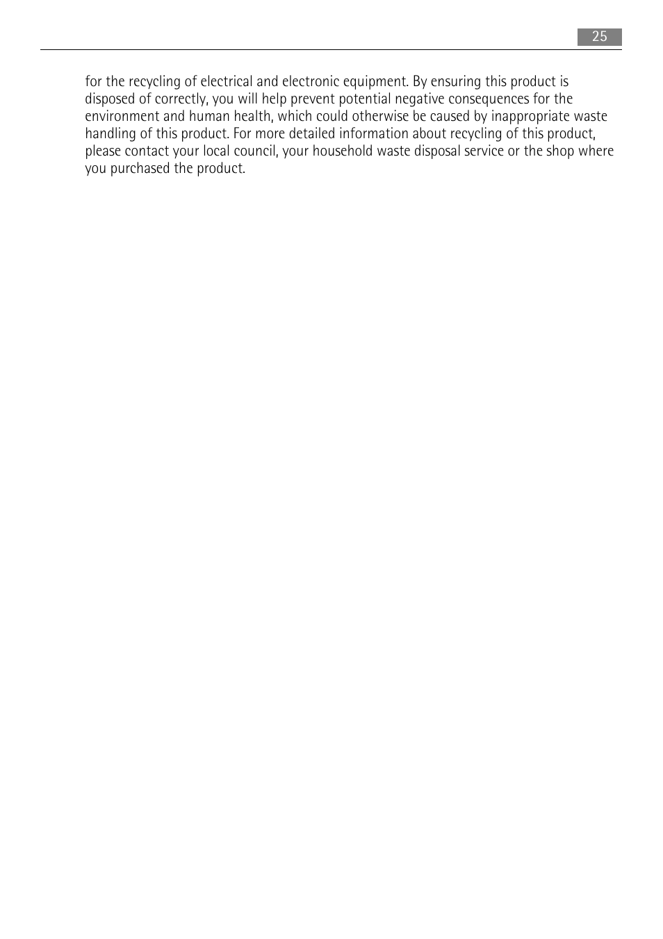 AEG S83200CMW0 User Manual | Page 25 / 28