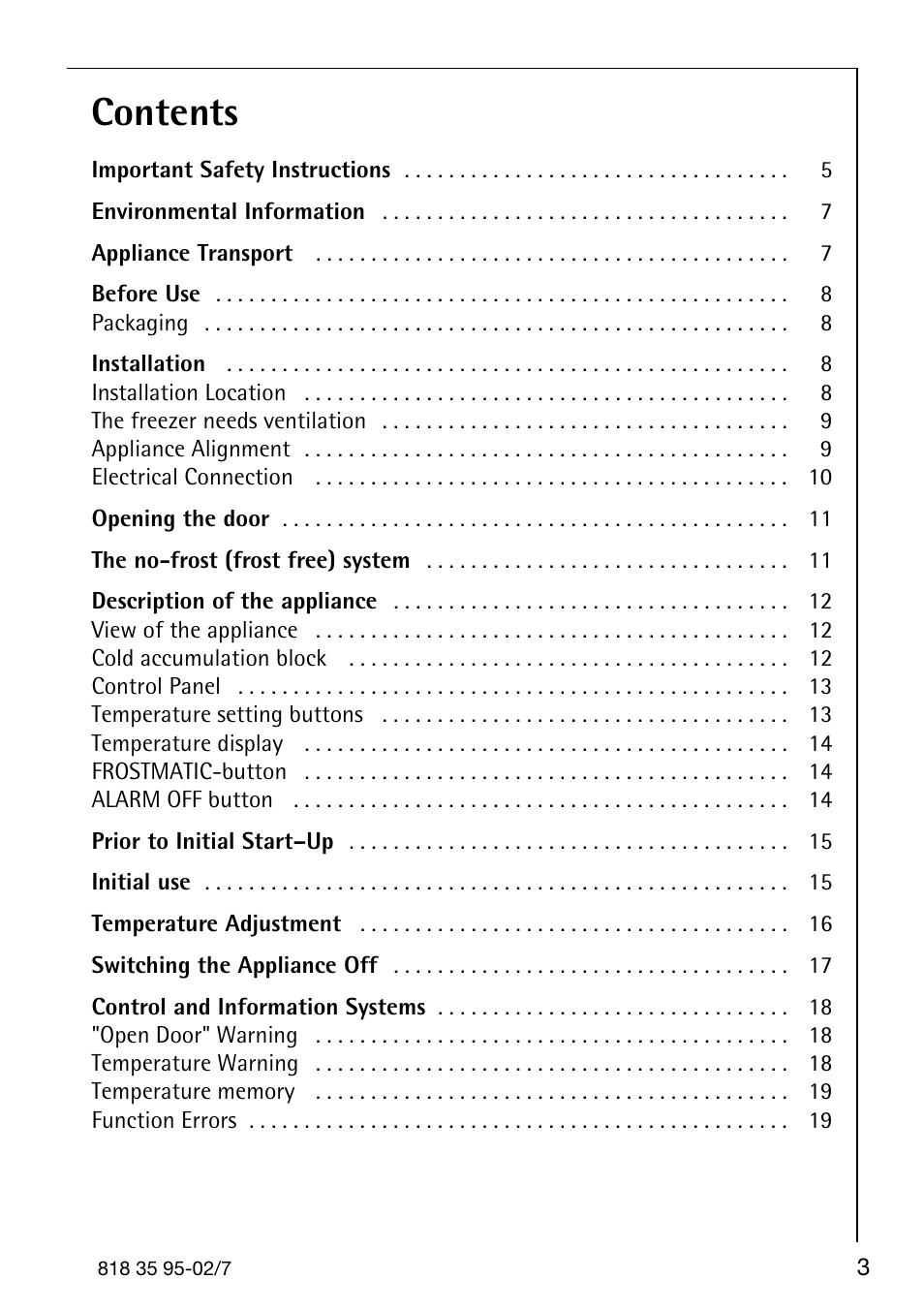AEG Arctis 75248 GA3 User Manual | Page 3 / 32