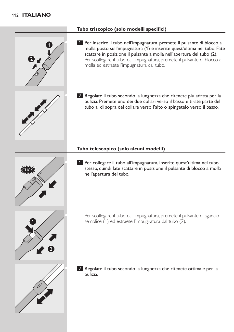 Philips Aspirador con bolsa User Manual | Page 112 / 198