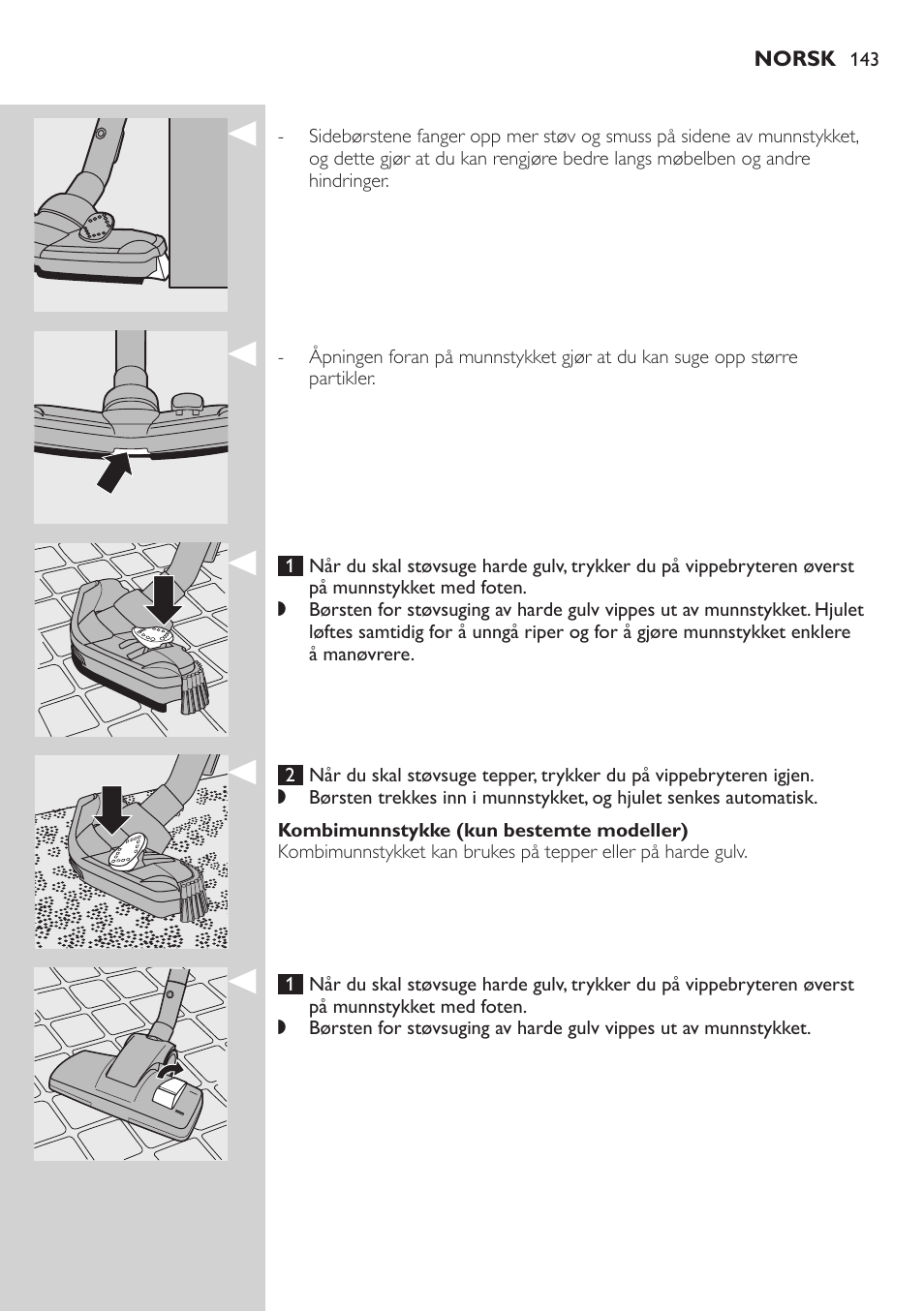 Philips Aspirador con bolsa User Manual | Page 143 / 198