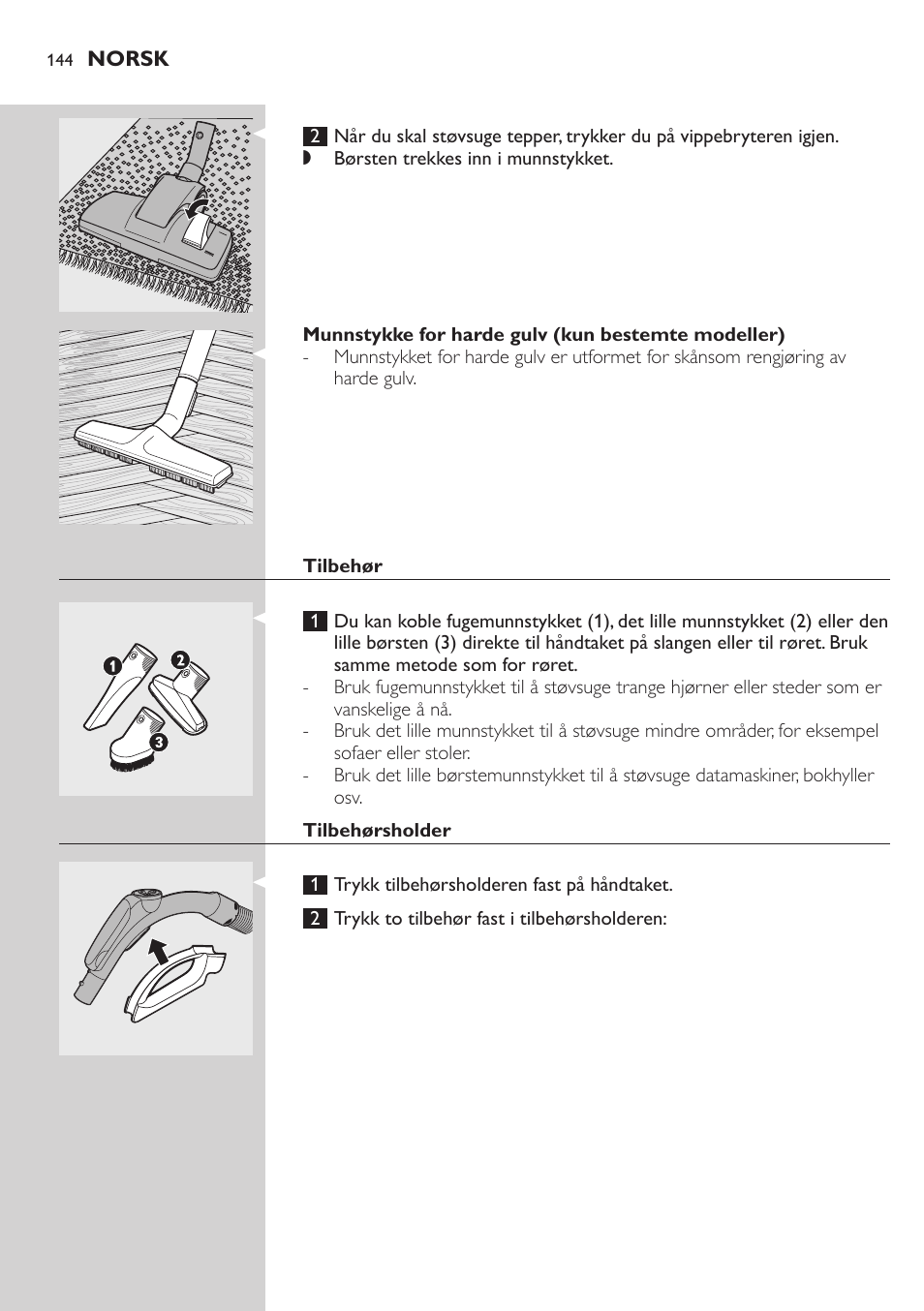 Philips Aspirador con bolsa User Manual | Page 144 / 198