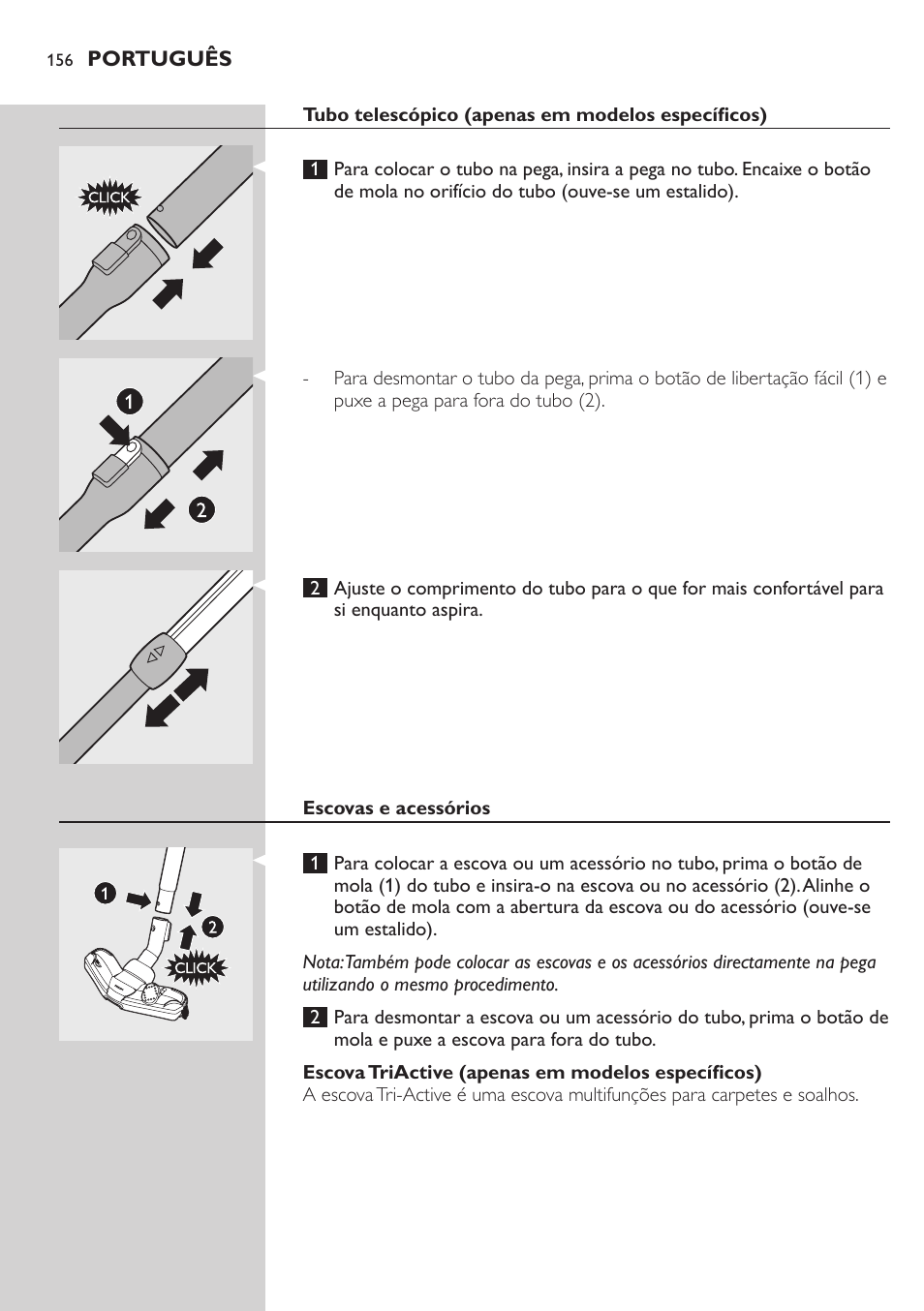 Philips Aspirador con bolsa User Manual | Page 156 / 198