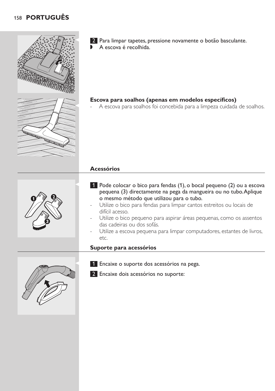 Philips Aspirador con bolsa User Manual | Page 158 / 198