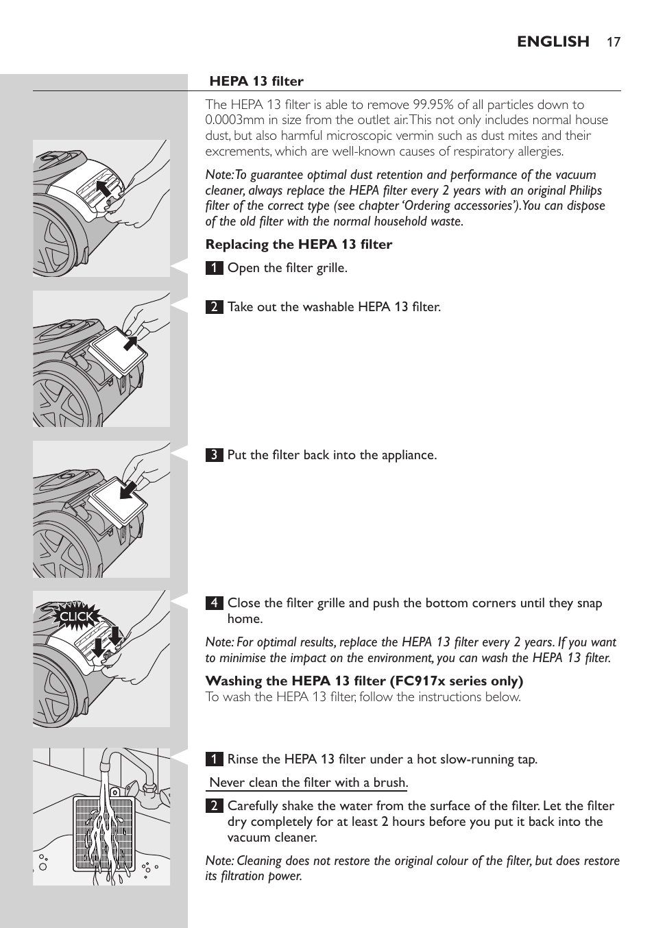 Philips Aspirador con bolsa User Manual | Page 17 / 198