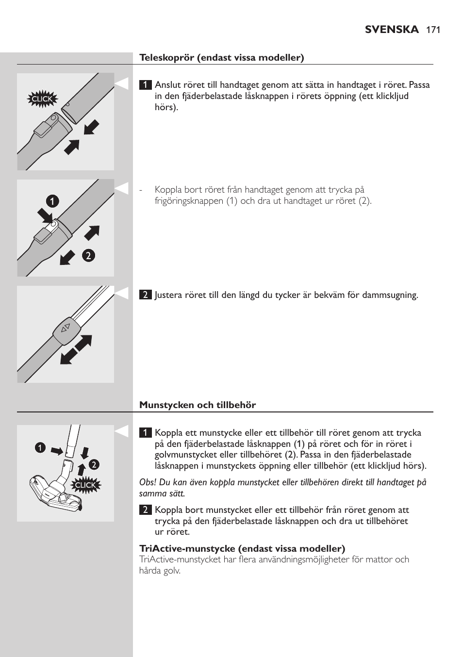 Philips Aspirador con bolsa User Manual | Page 171 / 198