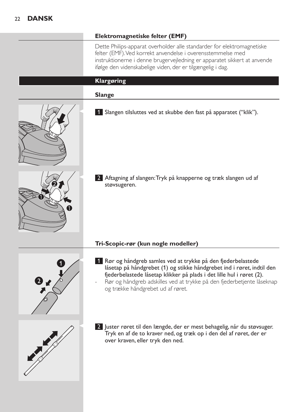 Philips Aspirador con bolsa User Manual | Page 22 / 198