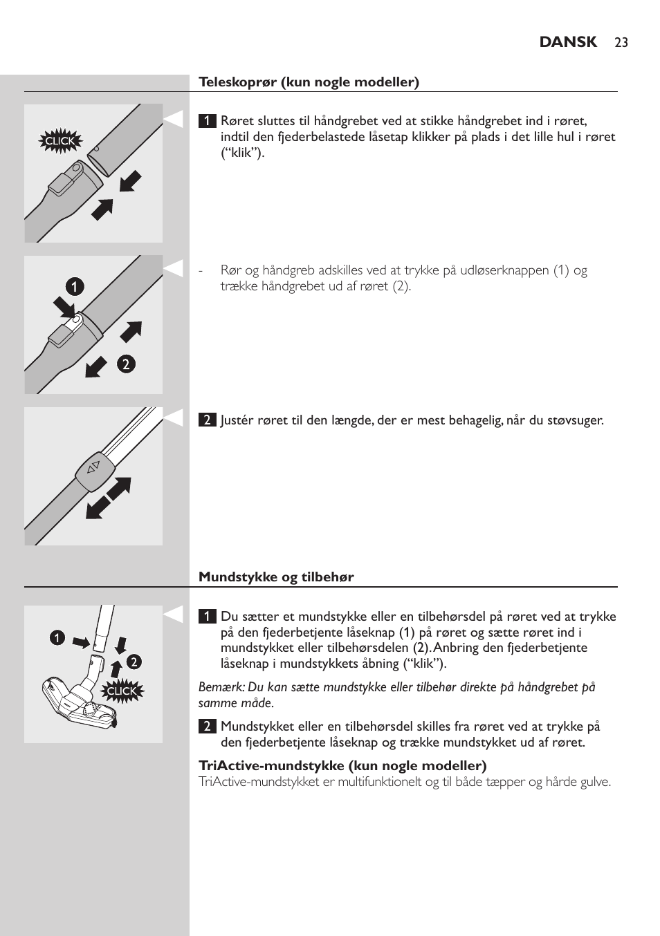 Philips Aspirador con bolsa User Manual | Page 23 / 198