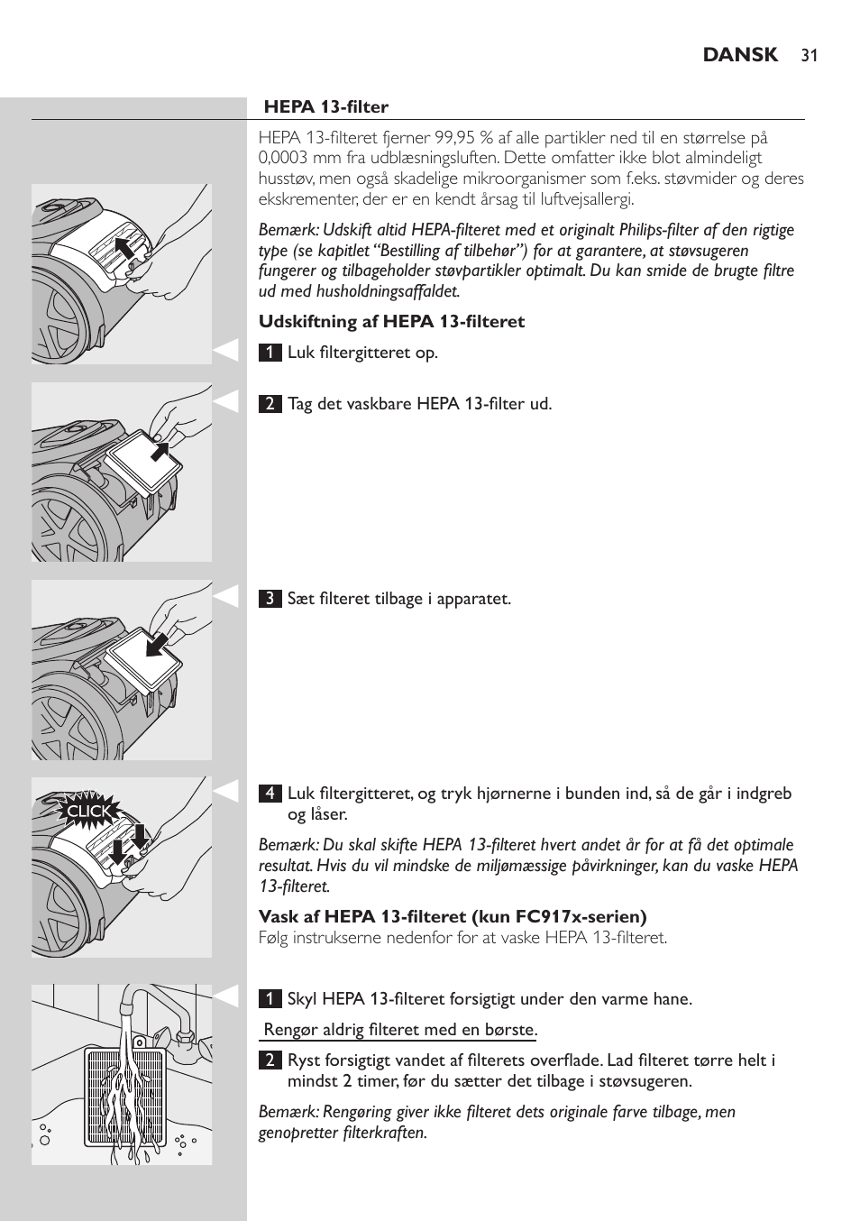 Philips Aspirador con bolsa User Manual | Page 31 / 198