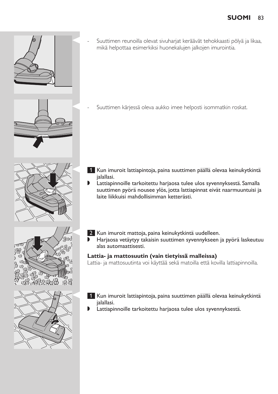 Philips Aspirador con bolsa User Manual | Page 83 / 198