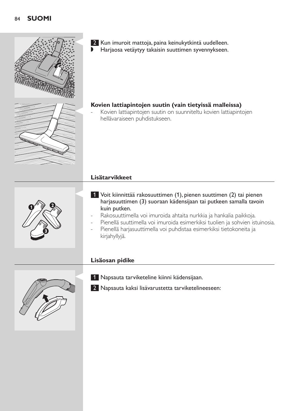 Philips Aspirador con bolsa User Manual | Page 84 / 198