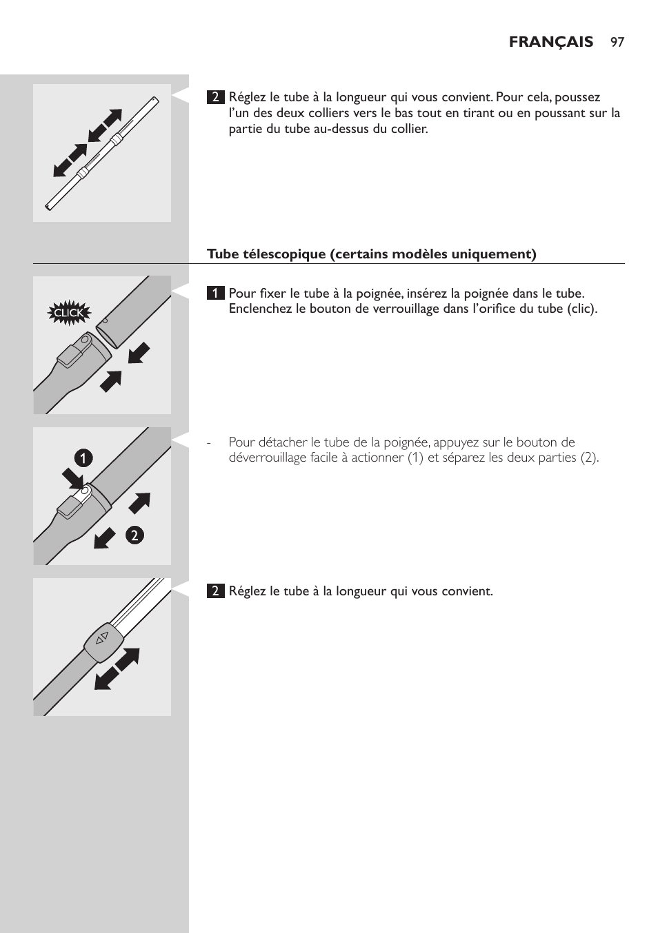 Philips Aspirador con bolsa User Manual | Page 97 / 198