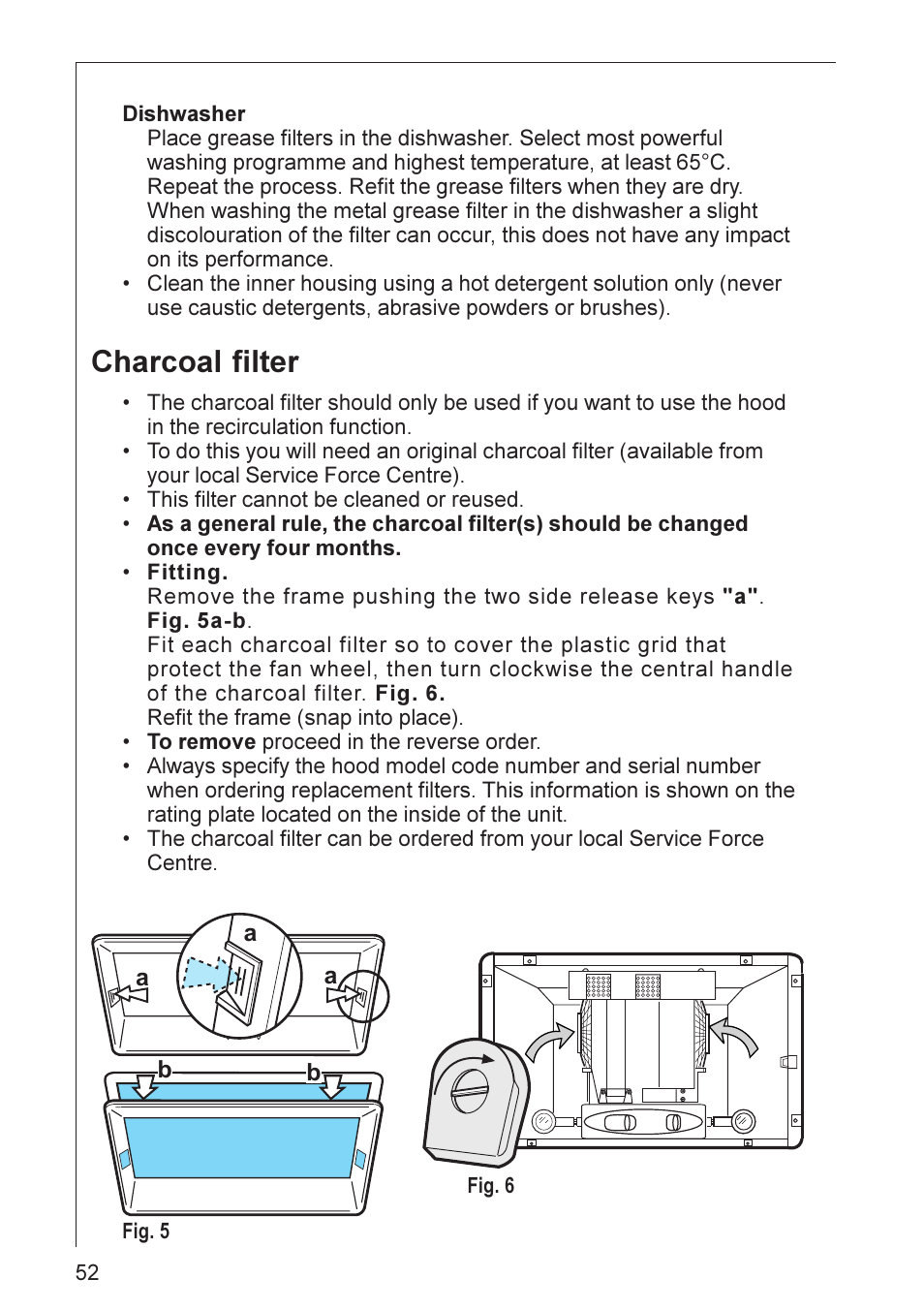 Charcoal filter | AEG DL 7275 User Manual | Page 9 / 16